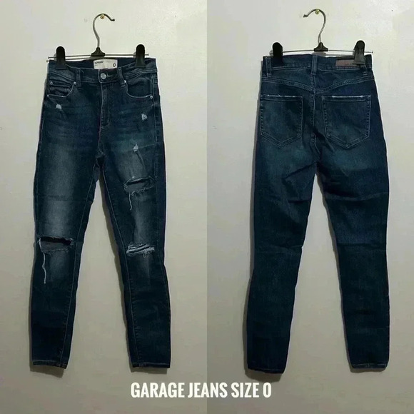 ❤️Garage blue distressed Jeans size 0 - Picture 1 of 3